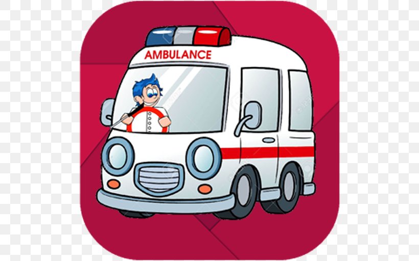 Ambulance Vector Graphics Clip Art Stock Photography Image, PNG, 512x512px, Ambulance, Automotive Design, Brand, Car, Cartoon Download Free