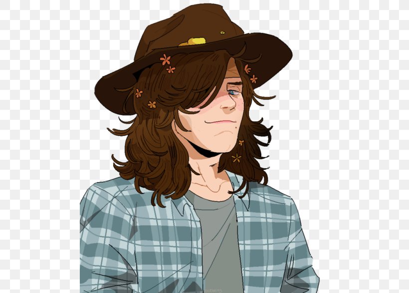 Carl Grimes Fedora Fan Art, PNG, 500x587px, Watercolor, Cartoon, Flower, Frame, Heart Download Free