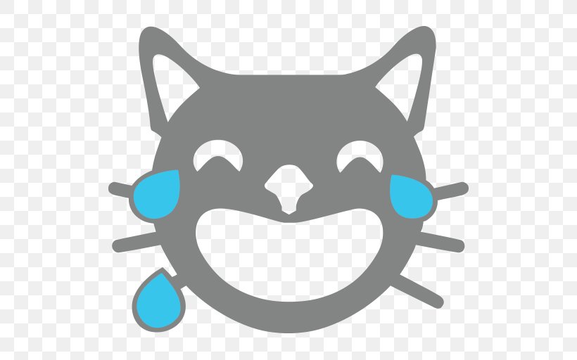 Face With Tears Of Joy Emoji Whiskers Meaning Emoticon, PNG, 512x512px, Emoji, Black, Blue, Carnivoran, Cartoon Download Free