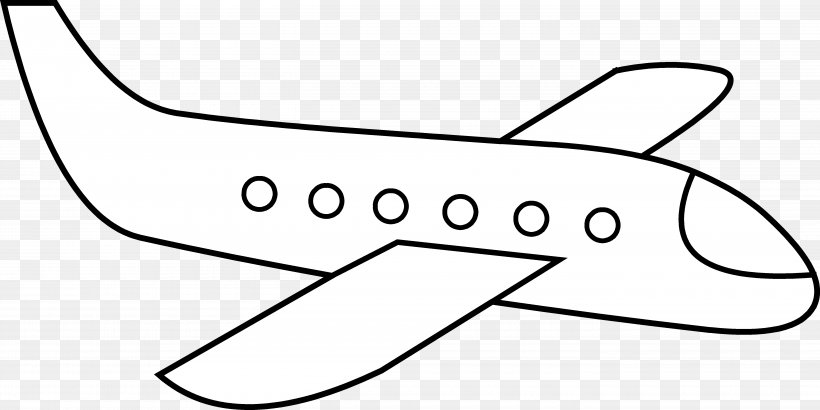 Airplane Drawing Clip Art, PNG, 5620x2812px, Airplane, Area, Art, Black, Black And White Download Free