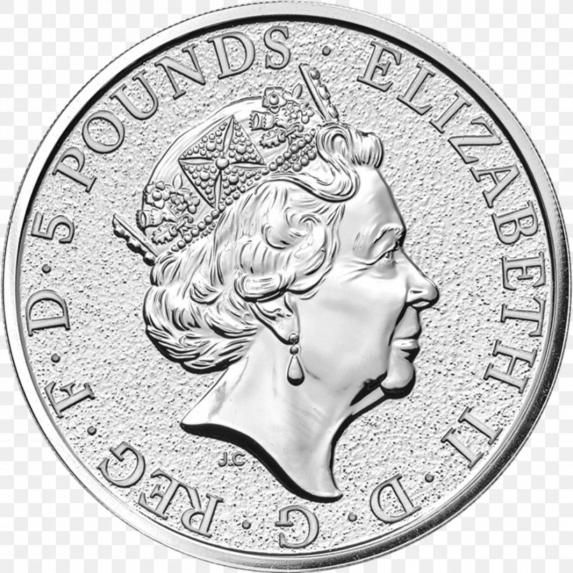 The Queen's Beasts United Kingdom Bullion Coin Silver Coin, PNG, 900x900px, United Kingdom, Black And White, Body Jewelry, Bullion, Bullion Coin Download Free