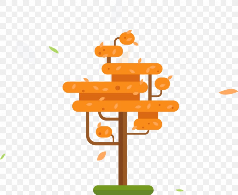 Flat Design Tree, PNG, 856x704px, Flat Design, Art, Follaje, Orange, Tree Download Free