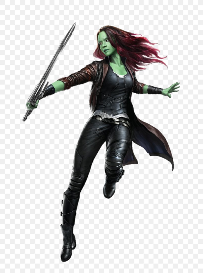 Gamora Groot Hulk Rocket Raccoon Marvel Cinematic Universe, PNG, 727x1098px, Gamora, Action Figure, Avengers Infinity War, Female, Fictional Character Download Free