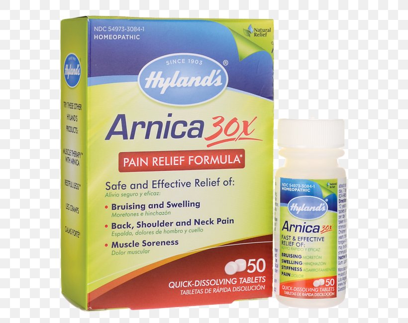 Mountain Arnica Tablet Hyland's Homeopathy Bruise, PNG, 650x650px, Mountain Arnica, Acetaminophen, Arnica, Boiron, Bruise Download Free