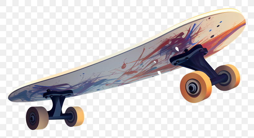 Skateboard Design - Paint-Splattered Skateboard Design PNG