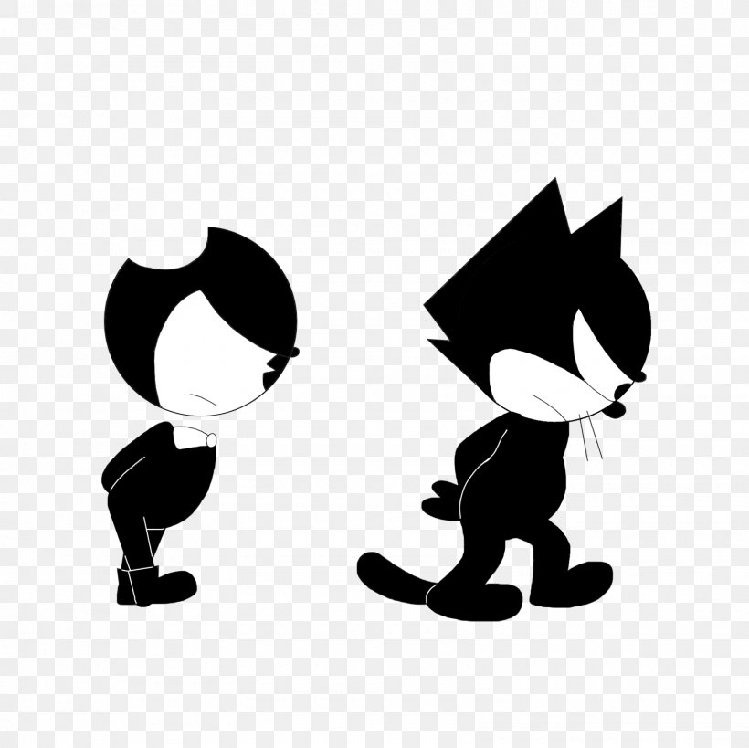 Whiskers Kitten Felix The Cat Bendy And The Ink Machine, PNG, 1600x1600px, Whiskers, Animated Film, Bendy And The Ink Machine, Black, Black And White Download Free