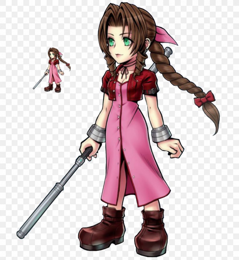 Dissidia Final Fantasy Dissidia 012 Final Fantasy Final Fantasy VII Aerith Gainsborough Cloud Strife, PNG, 857x932px, Watercolor, Cartoon, Flower, Frame, Heart Download Free