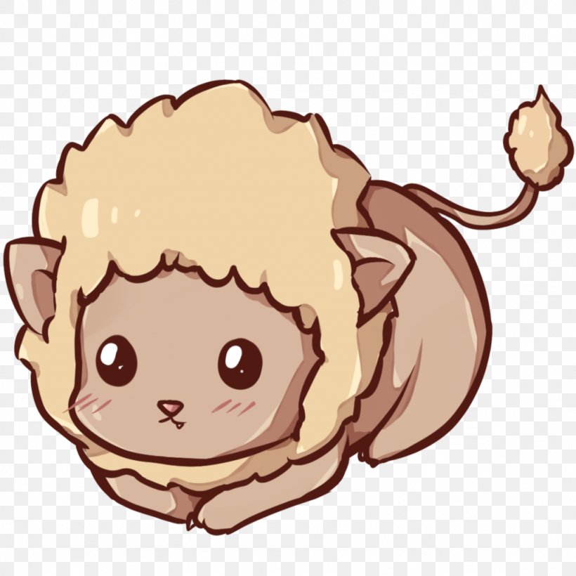 Lion Drawing Kavaii Cuteness Desktop Wallpaper, PNG, 1024x1024px, Watercolor, Cartoon, Flower, Frame, Heart Download Free