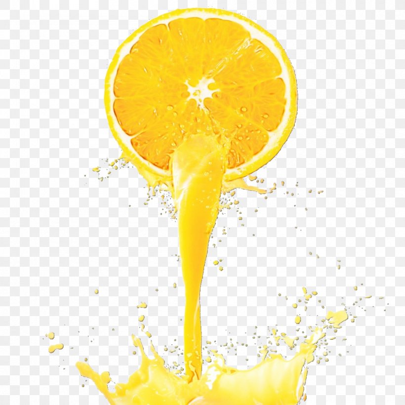 Orange, PNG, 1000x1000px, Watercolor, Citric Acid, Citrus, Drink, Lemon Download Free