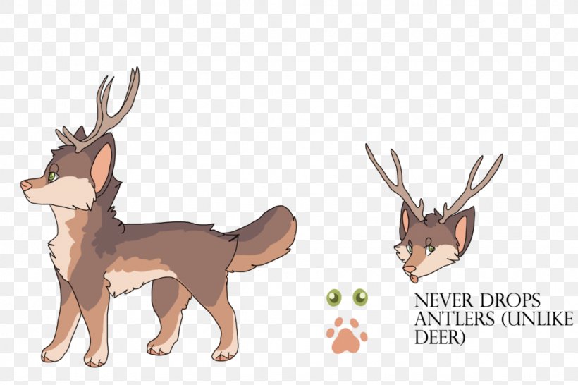 Reindeer Antler Cartoon Dog, PNG, 1024x683px, Reindeer, Animated Cartoon, Antler, Canidae, Carnivoran Download Free