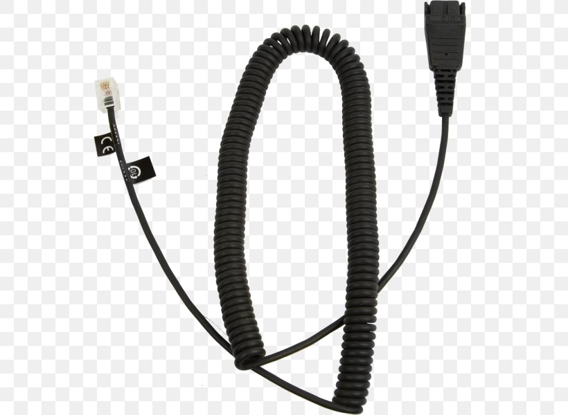 GN NETCOM JABRA Smart Cord QD To RJ9 Straight 0 8 Microphone Meter Vodafone Sony XPERIA P, PNG, 600x600px, Jabra, Audio, Audio Equipment, Cable, Communication Accessory Download Free