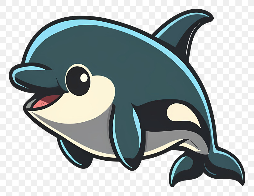 Cute Dolphin - Cute Cartoon Dolphin PNG