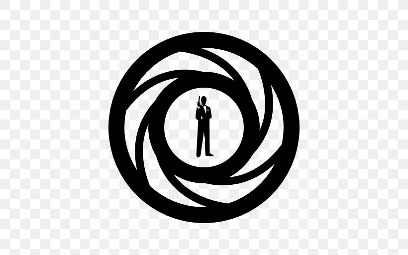 James Bond Logo Font, PNG, 512x512px, James Bond, Area, Black And White, Brand, Film Download Free