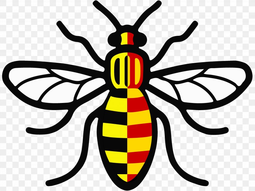 Worker Bee Symbols Of Manchester Manchester Arena Decal, PNG, 3974x2979px, Bee, Artwork, Bumblebee, Decal, Greater Manchester Download Free