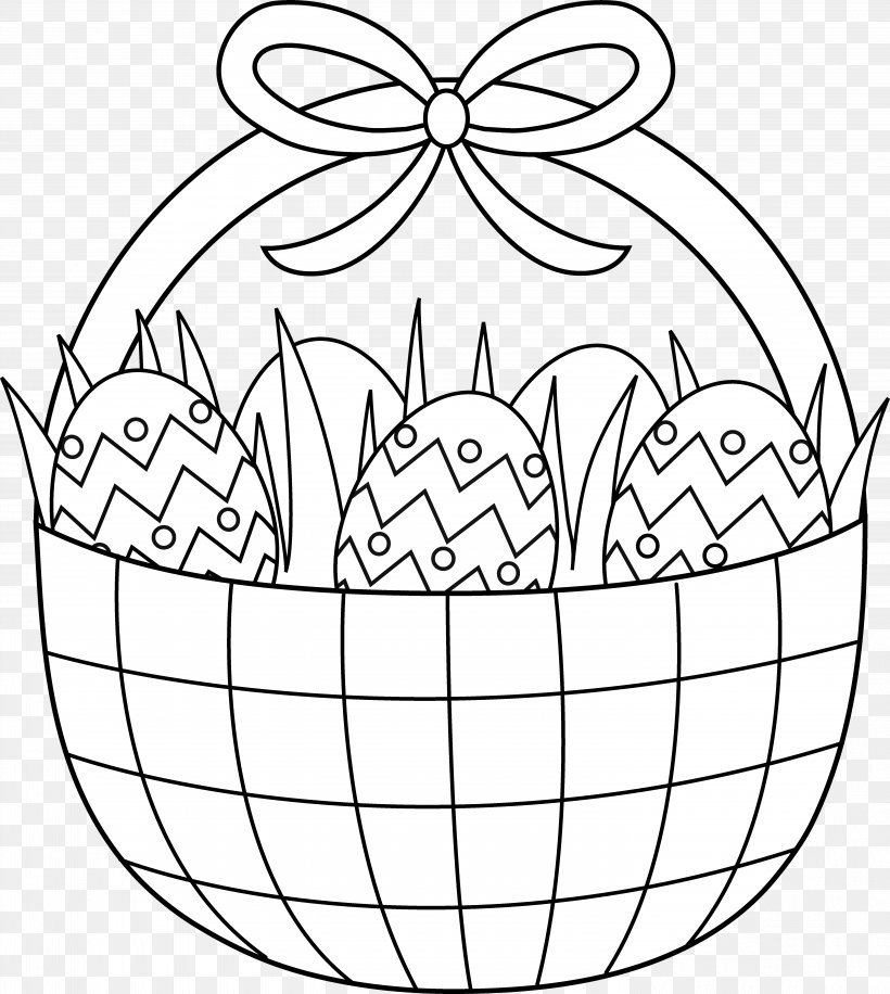 Easter Bunny Easter Basket Coloring Book Easter Egg, PNG, 5805x6487px, Easter Bunny, Adult, Artwork, Basket, Black And White Download Free