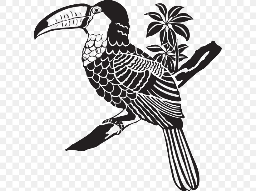 Bird Wall Decal Sticker Beak, PNG, 600x611px, Bird, Animal, Art, Beak, Black And White Download Free