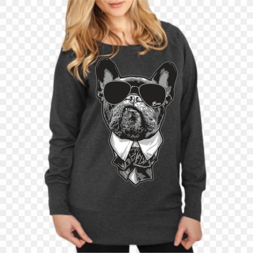 T-shirt French Bulldog Hoodie Sweater Clothing, PNG, 1301x1301px, Tshirt, Bluza, Carnivoran, Clothing, Dog Download Free