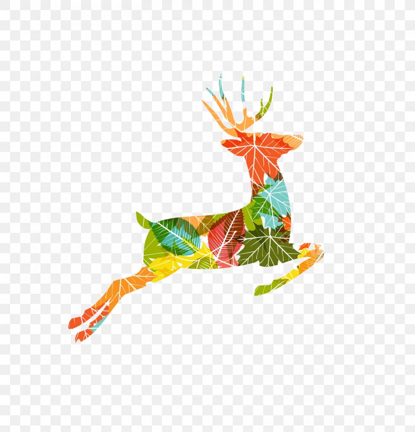 Elk Reindeer Christmas Clip Art, PNG, 1511x1572px, Elk, Art, Autumn, Autumn Leaf Color, Beak Download Free