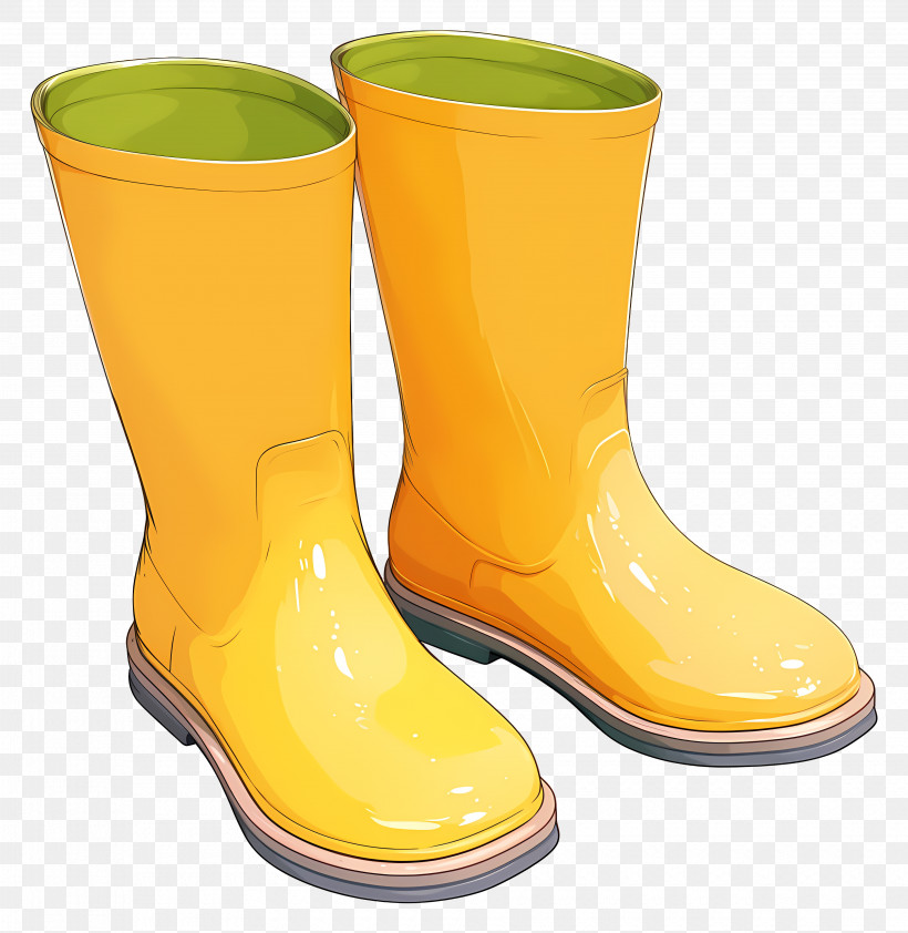 Rain Boots - Yellow Rain Boots Illustration PNG