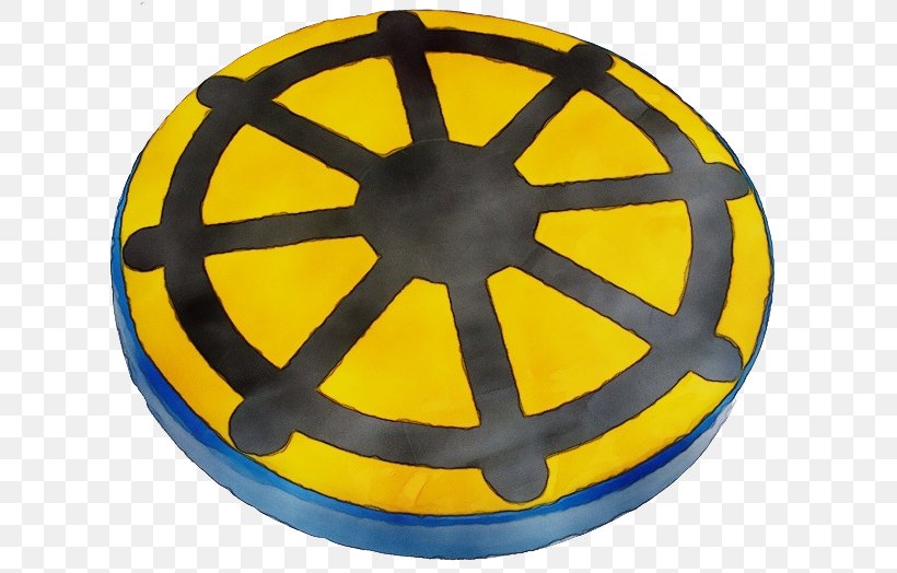 Yellow Wheel Circle Pattern Symbol, PNG, 640x524px, Watercolor, Paint, Symbol, Wet Ink, Wheel Download Free