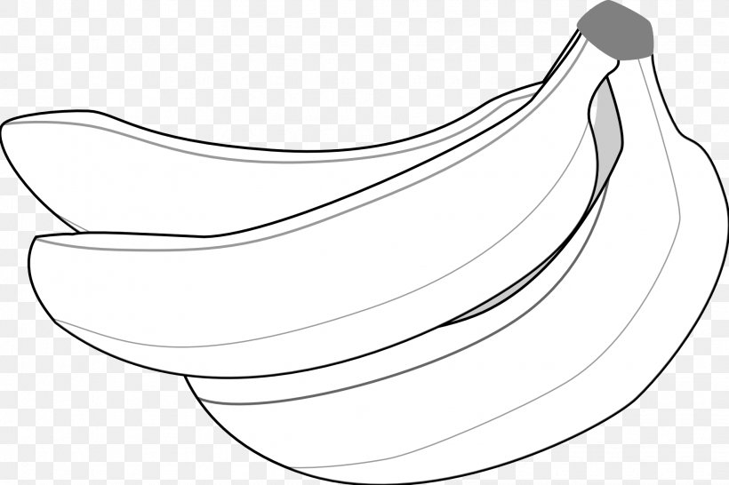 Banana Graphic Design Monochrome Photography Clip Art, PNG, 1969x1313px, Banana, Area, Artwork, Black And White, Cooking Banana Download Free