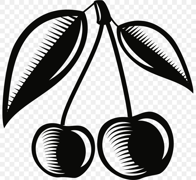 Clip Art Vector Graphics Image Cherries Openclipart, PNG, 799x756px, Cherries, Artwork, Black And White, Drawing, Flowering Plant Download Free
