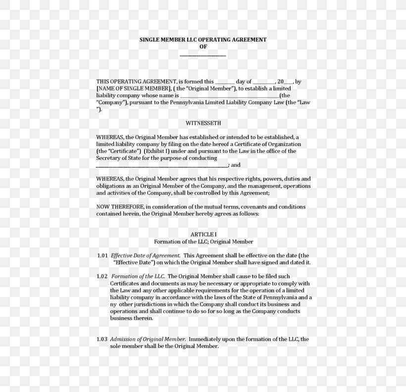 Operating Agreement Limited Liability Company Articles Of Organization Contract Delaware, PNG, 612x792px, Operating Agreement, Area, Articles Of Organization, Business, Contract Download Free