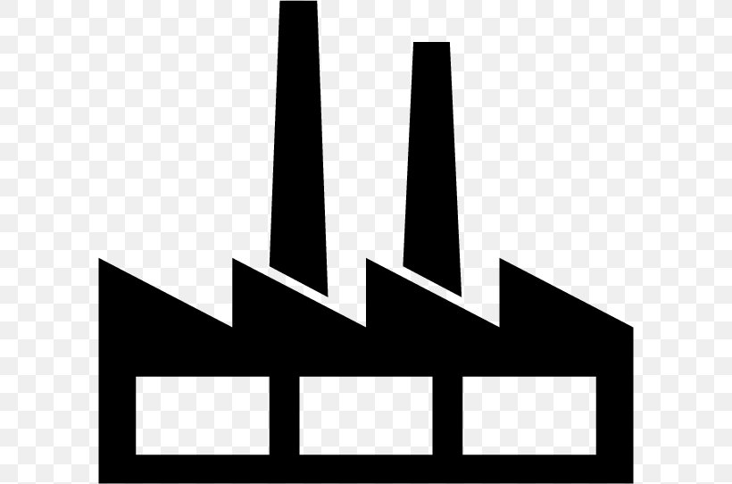 Factory Industry Building, PNG, 600x542px, Factory, Black And White, Brand, Building, Icon Design Download Free