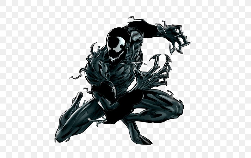 Marvel: Avengers Alliance Venom Carnage Eddie Brock Symbiote, PNG, 599x519px, Marvel Avengers Alliance, Antivenom, Automotive Design, Avengers, Black And White Download Free