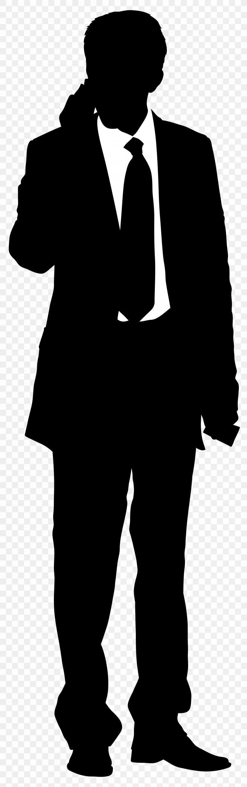 Clip Art, PNG, 2511x8000px, Silhouette, Black And White, Business, Businessperson, Formal Wear Download Free