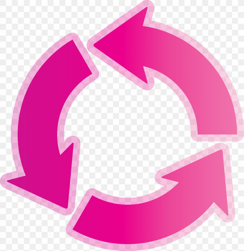 Eco Circulation Arrow, PNG, 2914x3000px, Eco Circulation Arrow, Logo, Material Property, Pink, Symbol Download Free