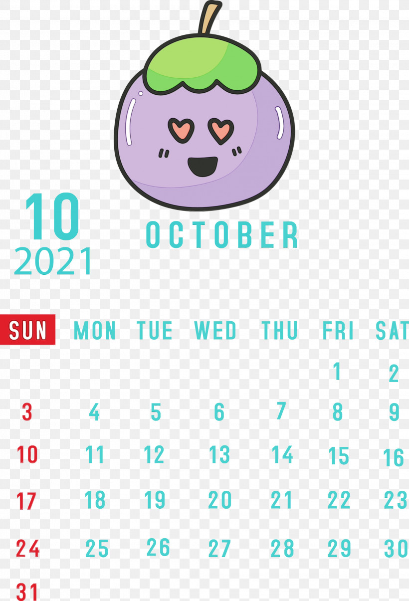 Emoticon, PNG, 2041x3000px, October 2021 Printable Calendar, Android, Calendar System, Cartoon, Diagram Download Free