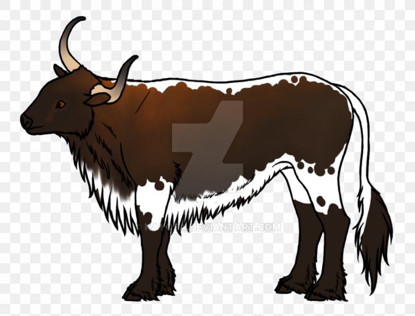 Dairy Cattle Texas Longhorn Zebu Domestic Yak Ox, PNG, 900x685px, Watercolor, Cartoon, Flower, Frame, Heart Download Free