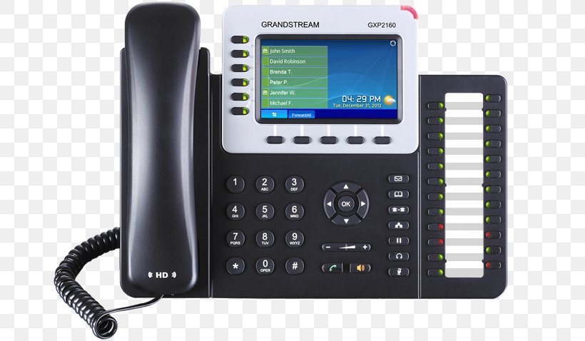 Grandstream GXP2160 Grandstream Networks VoIP Phone Telephone Voice Over IP, PNG, 671x478px, Grandstream Gxp2160, Business, Business Telephone System, Communication, Corded Phone Download Free