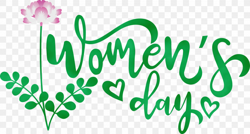 Logo Green Leaf Line Meter, PNG, 3000x1613px, Womens Day, Geometry, Green, Happy Womens Day, Leaf Download Free