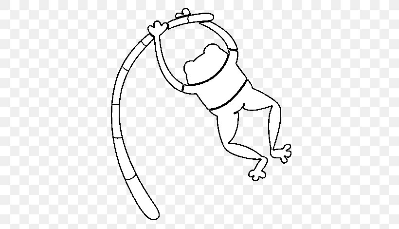 Drawing Pole Vault Coloring Book Jumping Line Art, PNG, 600x470px, Watercolor, Cartoon, Flower, Frame, Heart Download Free