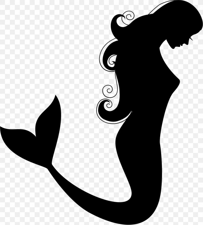 Mermaid Ariel Legend Clip Art, PNG, 882x981px, Mermaid, Ariel, Black, Black And White, Cat Download Free