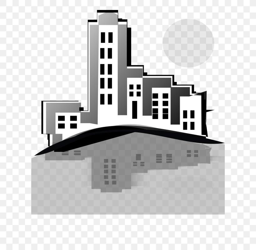 Commercial Building Skyscraper Clip Art, PNG, 620x800px, Building, Architecture, Black And White, Brand, Commercial Building Download Free