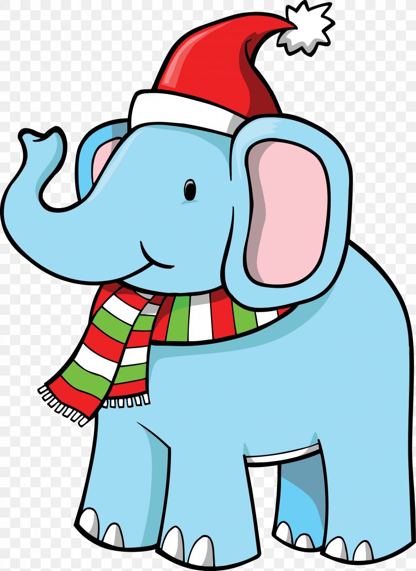 Vector Graphics Christmas Day Holiday Clip Art Elephant, PNG, 2545x3493px, Christmas Day, African Elephant, Animal Figure, Area, Art Download Free