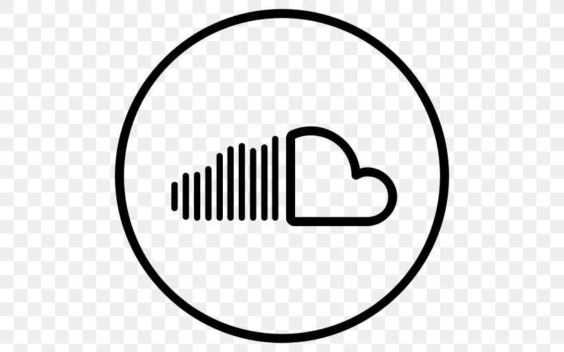 Black And White Technology Black, PNG, 512x512px, Soundcloud, Area, Black, Black And White, Brand Download Free