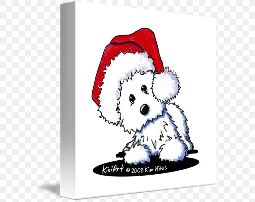 West Highland White Terrier Santa Claus Christmas, PNG, 589x650px, Watercolor, Cartoon, Flower, Frame, Heart Download Free