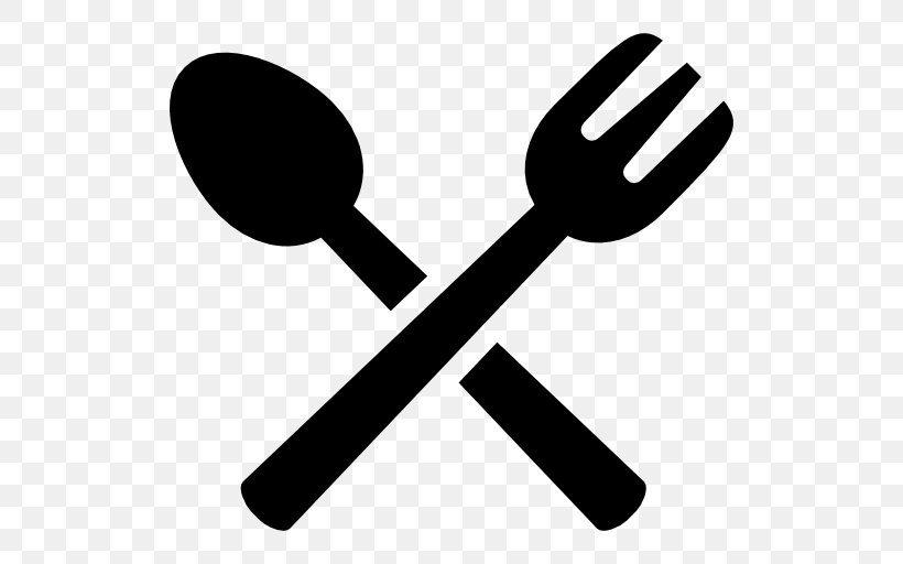 Fork Spoon Clip Art, PNG, 512x512px, Fork, Black And White, Household Silver, Knife, Monochrome Photography Download Free