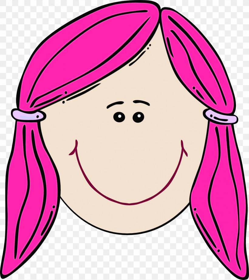 Cartoon Brown Hair Drawing Head Hair Smile, PNG, 1708x1920px, Watercolor, Brown Hair, Cartoon, Drawing, Head Hair Download Free