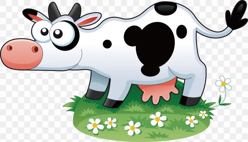Cattle Sticker Mural, PNG, 3451x1972px, Cattle, Cartoon, Cattle Like Mammal, Child, Color Download Free