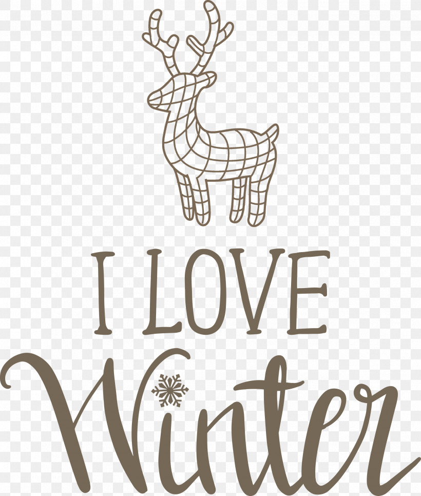 I Love Winter Winter, PNG, 2544x3000px, I Love Winter, Antler, Black, Deer, Line Download Free