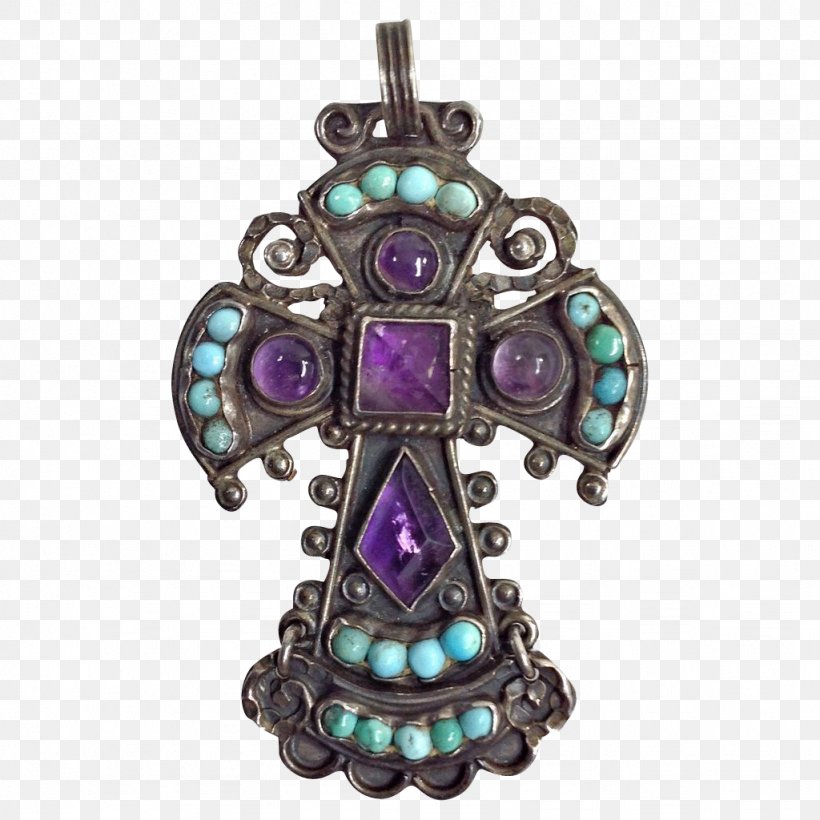 Turquoise Purple Amethyst Charms & Pendants, PNG, 1024x1024px, Turquoise, Amethyst, Charms Pendants, Cross, Fashion Accessory Download Free