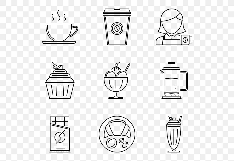 Cafe Vector, PNG, 600x564px, Cafe, Area, Artwork, Black And White, Brand Download Free