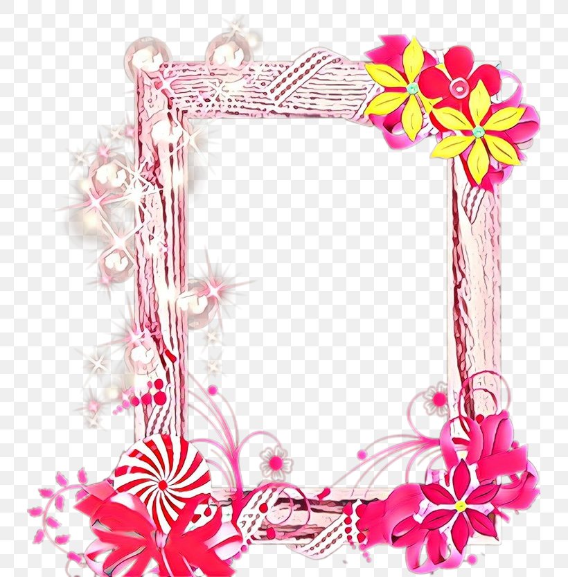 Picture Frame, PNG, 741x833px, Cartoon, Interior Design, Picture Frame, Pink Download Free