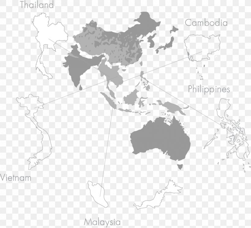 Vector Graphics Asia-Pacific World Map Vector Map, PNG, 938x855px, Asiapacific, Area, Black And White, Diagram, Map Download Free