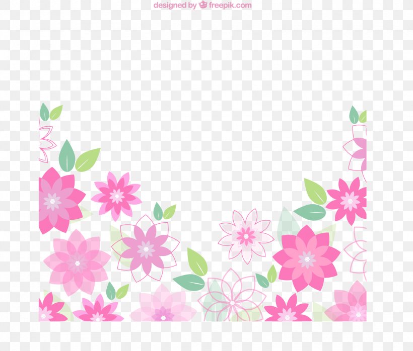 Pink Flowers, PNG, 1562x1330px, Flower, Border, Floral Design, Free, Istock Download Free